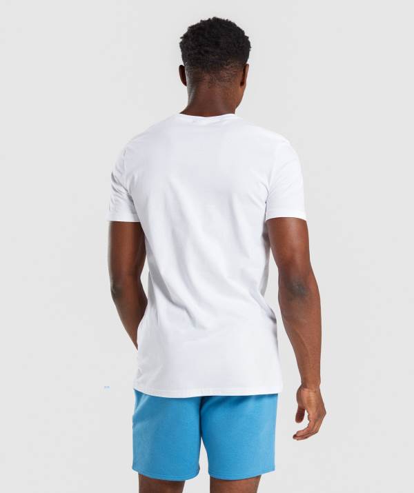 Panske Tricka Gymshark Legacy Biele | DC3651790